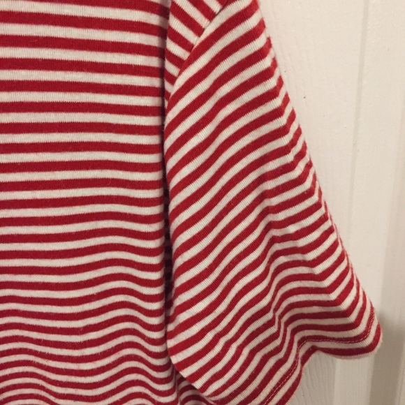 Mixxmix Korea 365BASIC red and white striped tee - Picture 3 of 11